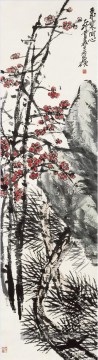 Wu cangde prune en hiver ancienne Chine à l’encre Peinture à l'huile
